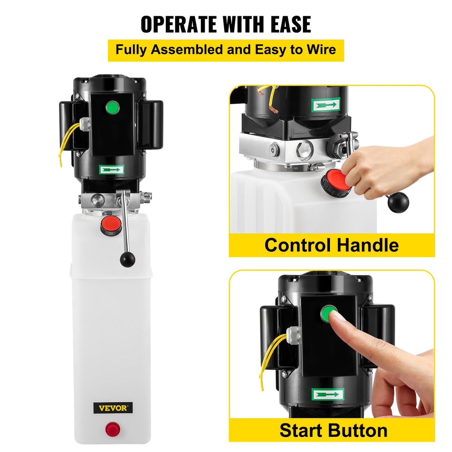 6L Hydraulisk kraftenhet för billyft 220V 50Hz 1 fas 2750 PSI Auto