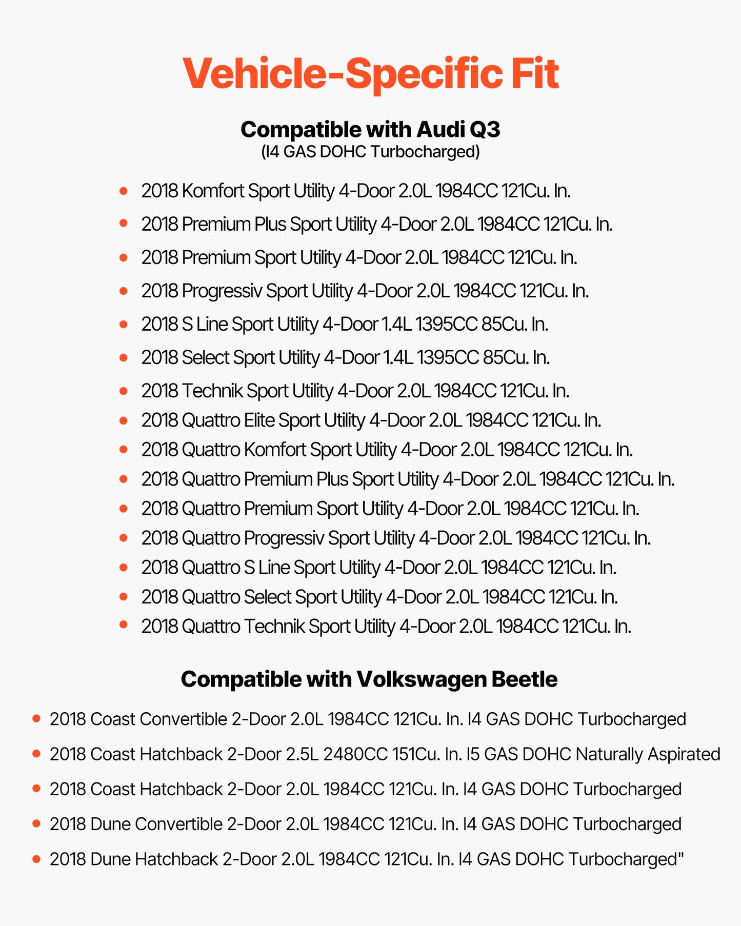 2 st framhjulslager och navaggregat passar för 2018 Audi Q3 Komfort Premium Plus Sport Utility 4-dörrars Volkswagen Beetle Coast Cabriolet 2-dörrars 2.0L OEM 513253, hjullagernavaggregatsats