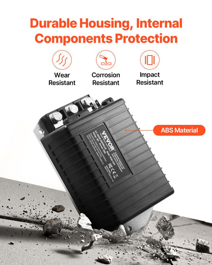 Golf Cart Speed Controller, 48V & 250A, DC Motor Controller Replacement for 2000-2008 Club Car Golf Carts, IP65 Rated Protection, Aluminum Alloy & ABS Housing, Compatible with 1510A-5251 Models