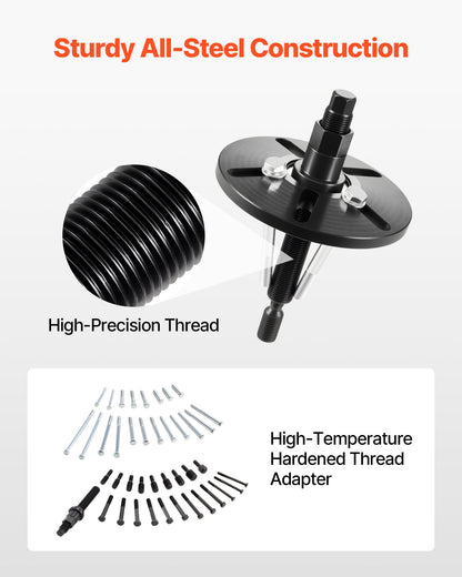 Verktygssats för borttagning och montering av avdragare för harmonisk balanserare, installationssats för harmonisk balanserare i helstål, verktygssats för borttagning och montering av balanserare, svänghjul, vevaxelremskivor, rattar