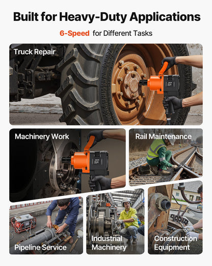 1-tums luftslagskruvmejsel, dubbelhammare luftslagpistol, upp till 1626 Nm bakåtvridmoment, 4600 varv/min 6-växlad pneumatisk skiftnyckel för krävande bilreparationer och underhåll