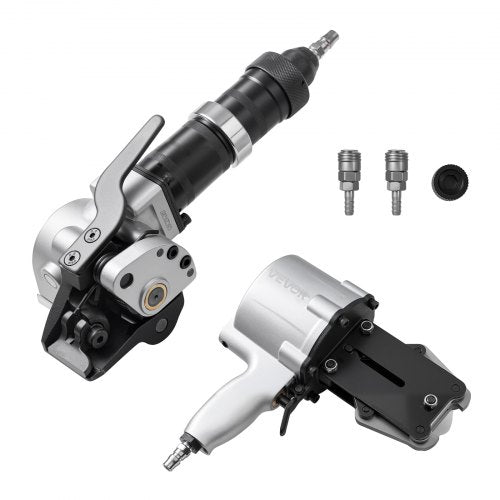 Pneumatisk stålbandningsmaskin, 8500 N spänningskraft, metallbandningsverktyg, spännare och skärförslutare för 19 mm breda metallband, kraftig delad balpress för höghållfast förpackning