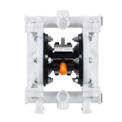 Luftdriven dubbelmembranpump, max 16,66 l/min, standard inlopps- och utloppsluft, pneumatisk spilloljeöverföringspump, polypropylenhus, dubbla membran, för diesel, fett, fotogen, bensin