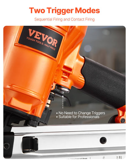 Framing Nailer, 50 to 90 mm 21 Degree Full Round Head Pneumatic Framing Nailer with Dual Trigger Modes & Tool-Less Depth Adjustment, 80-120PSI Pro Air Nail Gun for Framing Flooring Decking