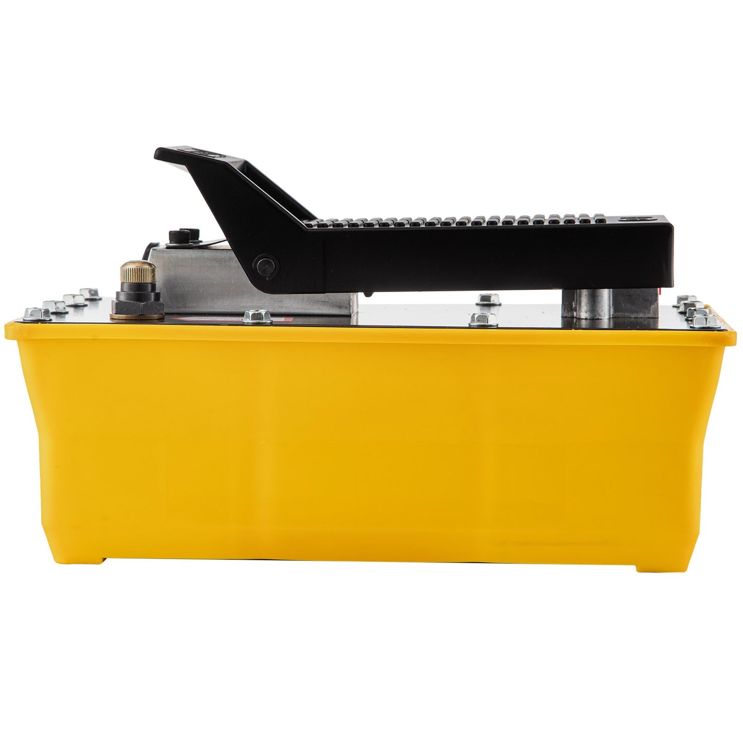 Lufthydraulisk pump, hydraulisk fotpump 10 000 PSI, fotmanövrerad luft-/hydraulpump med behållare på 1,89 liter, med slang och sprutpistol för tung maskinutrustning, bilreparationer, bilramsmaskiner