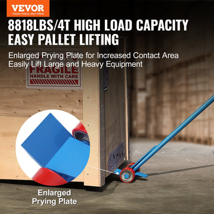 Pallbrytare, 60-tums handtag, 3600 kg viktkapacitet, Q235 kolstål, kraftig däckbrytare, rivningsverktyg för träpallar, brytare, brytstångsavdragare för effektiv och enkel borttagning av brädor