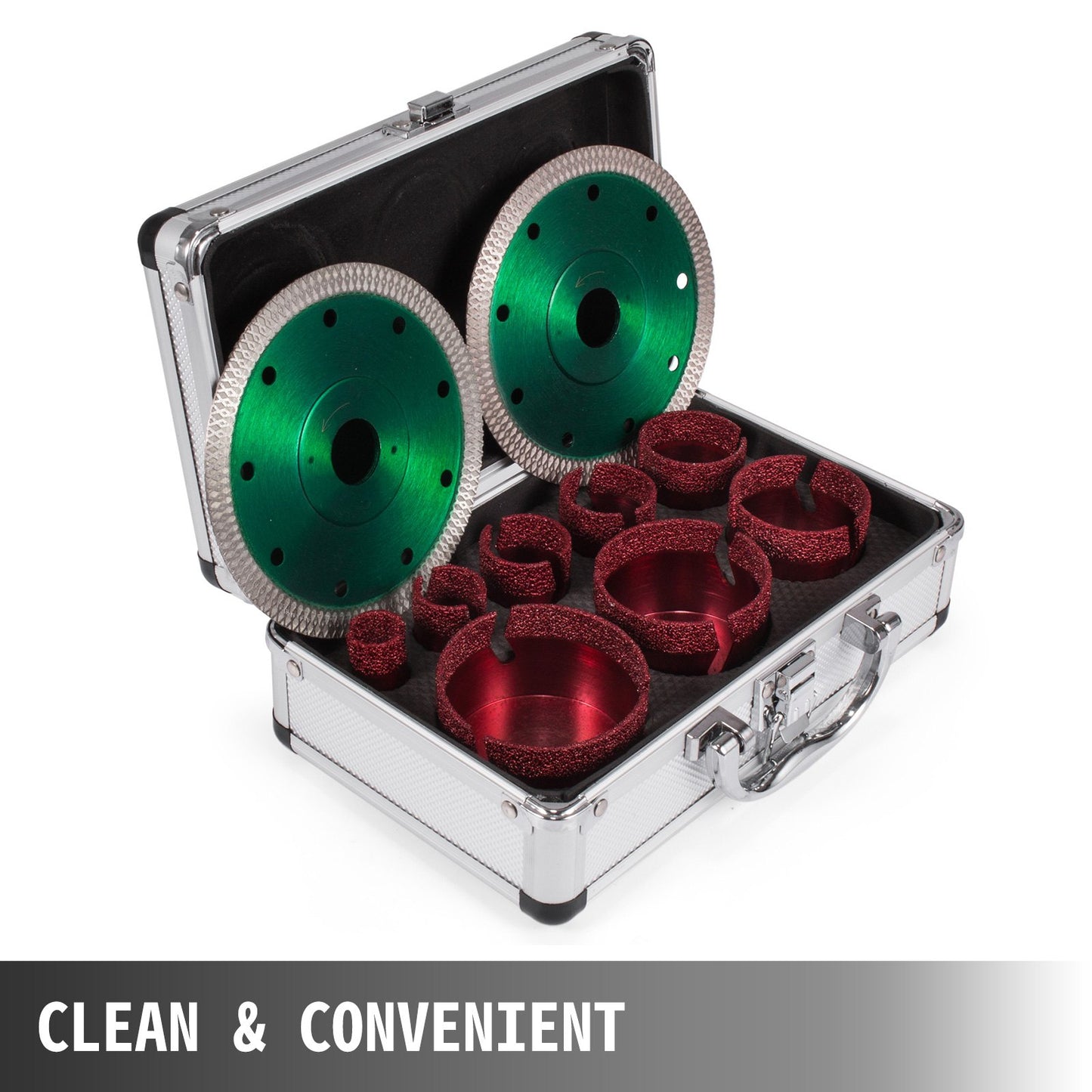 8 delar diamanthålsågssats diamantborrkärnor, M14 20/25/32/35/40/50/60/68 mm med 2 sågblad, hålsågsborr, borrverktyg för borrkärnor kakel stengods bärbar granit