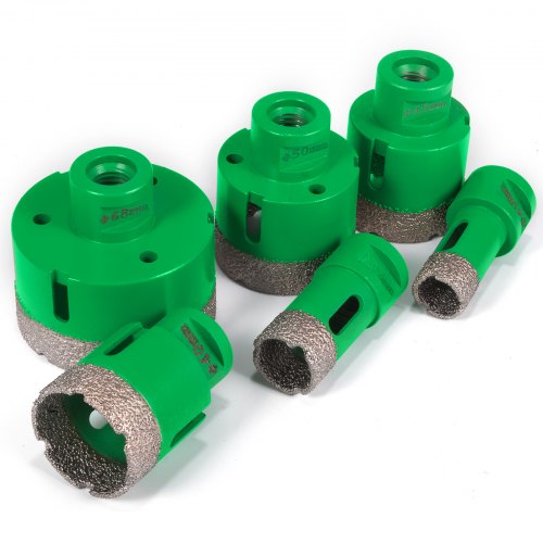 Mophorn 6-delars diamanthålsågssats 20/25/40/45/50/68 mm diamanthålsågssats, M14-gänga Bärbar stengods Punktexakta hålsågsborr Borrkärna Keramik för kakel Keramik Granit