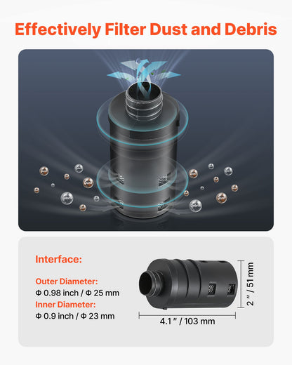 Diesel Heater Intake Pipe Kit, 25mm Car Air Parking Heater Ducting Pipe Hose Tube, Stretchable & Bendable Car Air Intake Filter Silencer Hose Pipes Kit with Clamps for 2KW 5KW 8KW Diesel Heaters