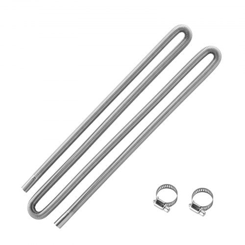 Avgasslang, 3000 mm avgasslang i rostfritt stål, flexibelt avgasrör för dieselvärmare med 2 slangklämmor, avgasslangsats, tillbehör till dieselvärmare för 2KW, 5KW, 8KW dieselvärmare