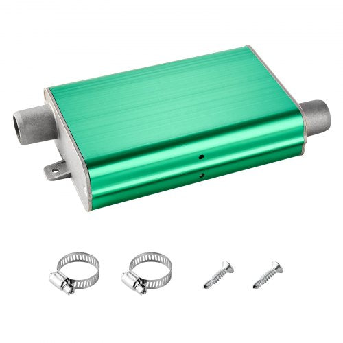 Diesel Heater Muffler, 24mm Diesel Heater Muffler Upgrade, Parking Heaters Mufflers Fit with 2 Clamps and Screws, Aluminum Alloy Upgraded Exhaust Pipe Mufflers Silencer for 2KW 5KW 8KW Diesels