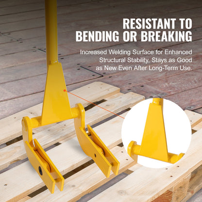 Pallet Buster, 104.1 cm Handle, 907.2 kg Weight Capacity, Q235 Carbon Steel, Heavy Duty Deck Wrecker Demolition Wood Pallet Tool Breaker Pry Bar Puller for Efficient and Effortless Board Removal