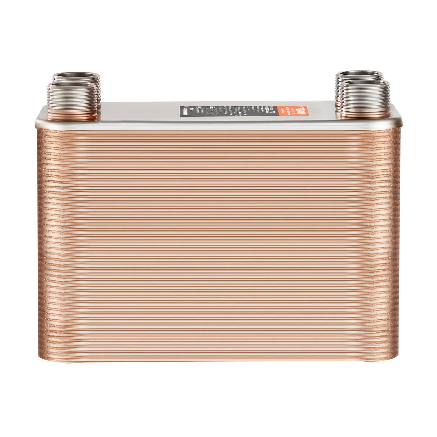 Värmeväxlare, 5"x 12" 80 plattor lödd plattvärmeväxlare, koppar/316L rostfritt stål vatten-till-vatten värmeväxlare för golvvärme, vattenvärme, snösmältning, ölkylning
