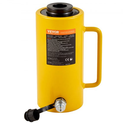 30Ton 10.2 cm Stroke Hollow Hydraulic Cylinder Jack 29937.1 kg Lift Cylinder Industrial Durable Automotive Body Bending