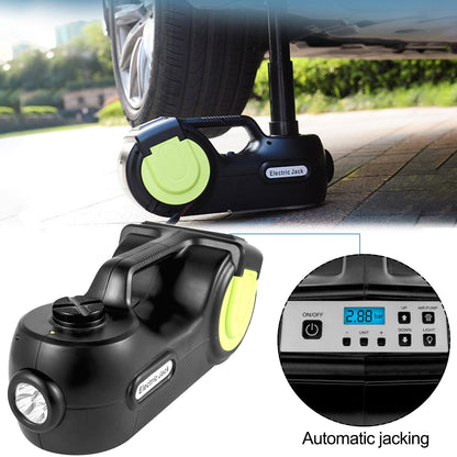 Electric Car Jack 5 Ton Car Jack Hydraulic, Electric Floor Jack with Electric Impact Wrench, LED Light Hydraulic Jack Car Repair Tool, 155-530mm Lifting Range for SUV MPV Sedan Truck Repair