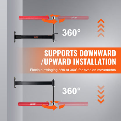 Wall Mount Boxing Spinning Bar, Adjustable Punching Spinning Bar, Boxing Speed Trainer with Gloves, Red Reflex Boxing Bar, Boxing Training Equipment for Kickboxing, MMA, Stress Relief & Fitness