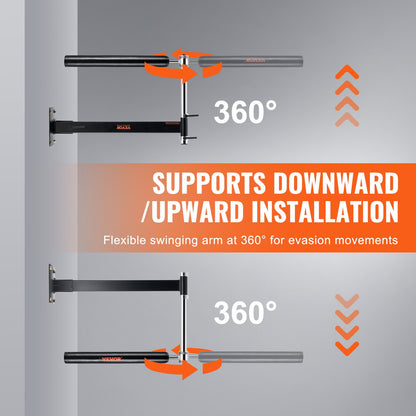 Wall Mount Boxing Spinning Bar, Adjustable Punching Spinning Bar, Boxing Speed Trainer with Gloves, Black Reflex Boxing Bar, Boxing Training Equipment for Kickboxing, MMA, Stress Relief, Fitness