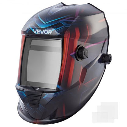 Welding Helmet Auto Darkening True Color, 100 x 80 mm Welding Hood Solar-Powered, Welder Mask with 4 Arc Sensors, Wide Shade 4/5-9/9-13 for TIG MIG ARC Weld Cut Grinding - METIS Series