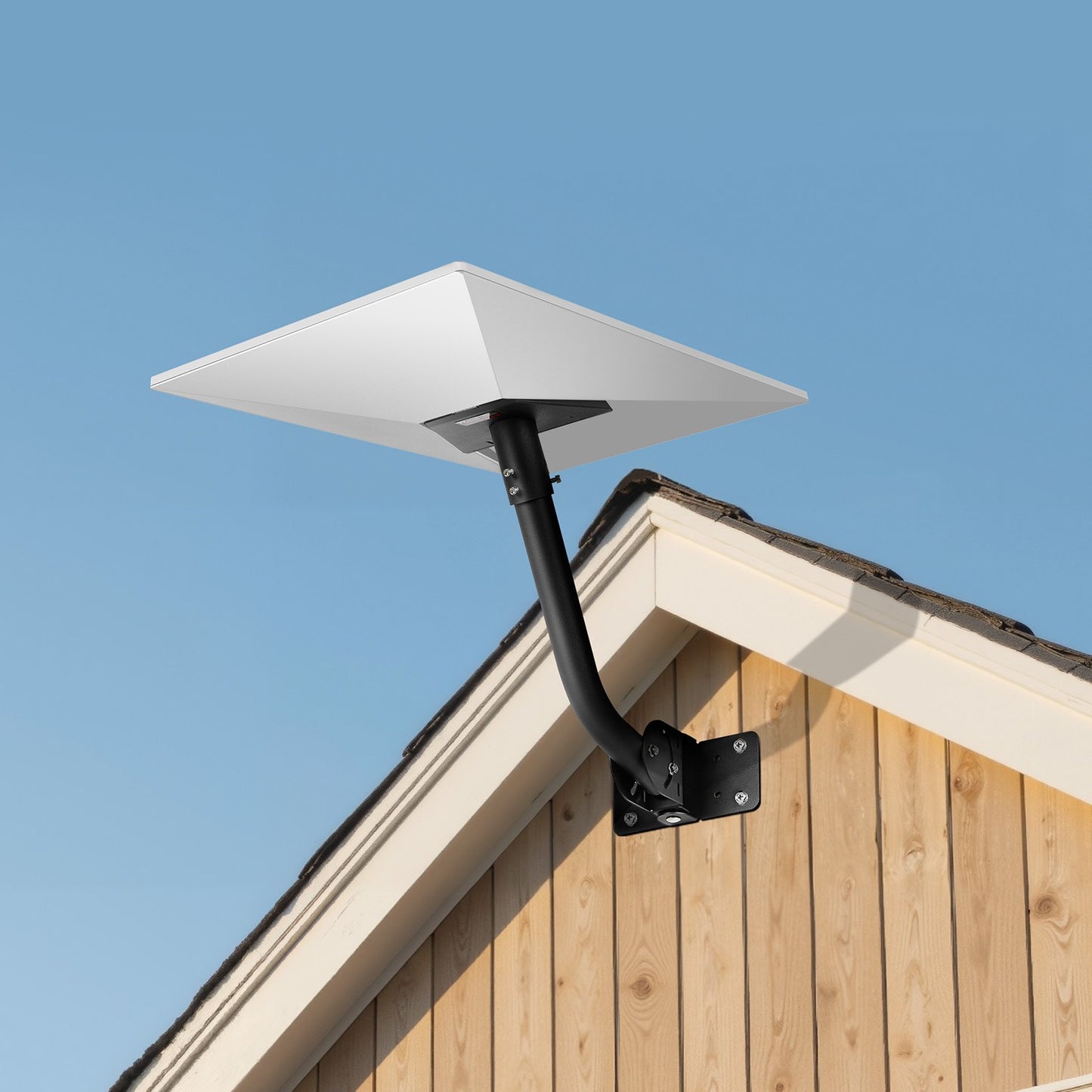 Starlink Gen 3 Mount, Adjustable Angle Wall Mounting Standard Gen 3 Pipe Kit, Heavy-Duty Steel Long Starlink Pole Adapter, Compatible with Gen3 and V3, Easy to Assembly, Black