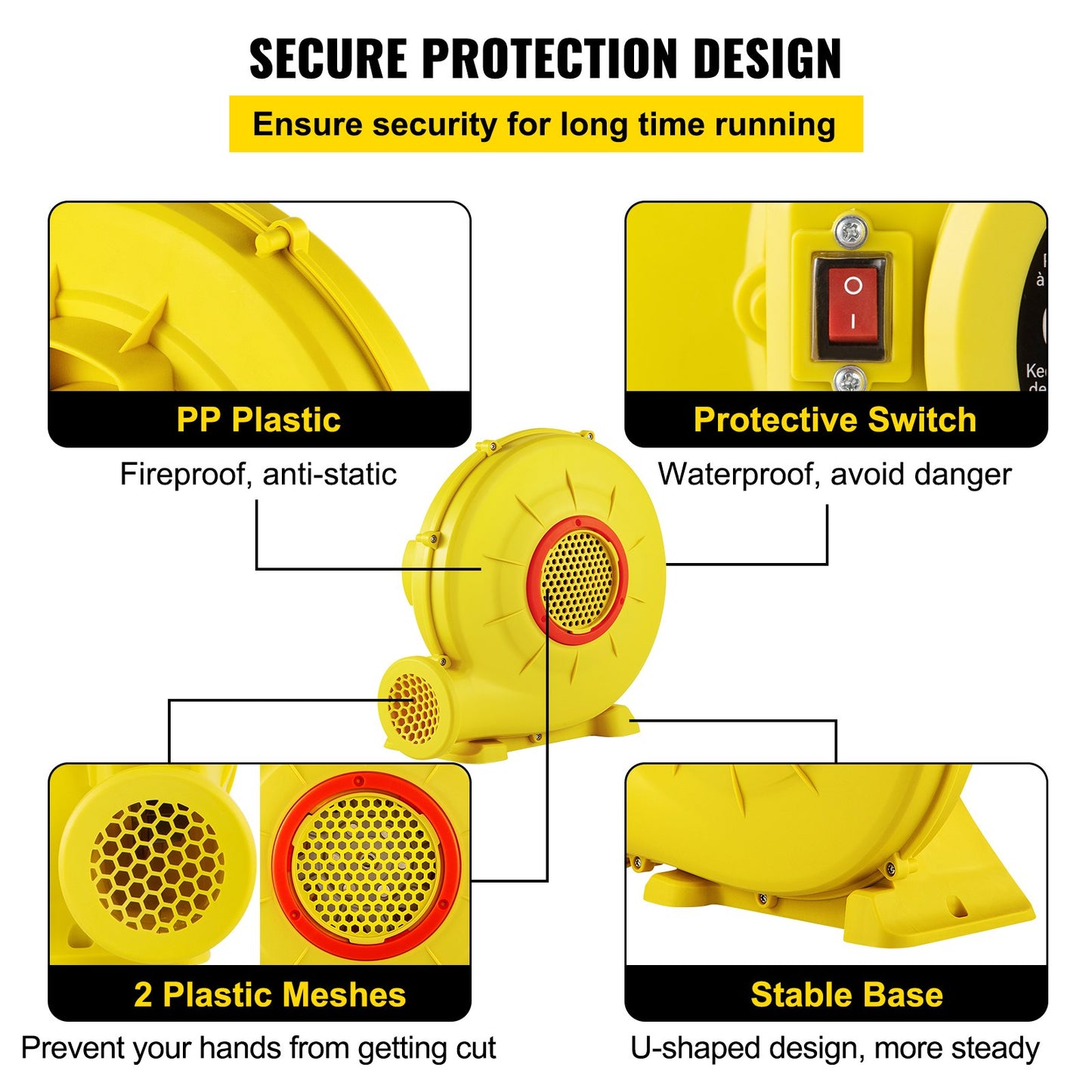 Air Blower for Inflatable Bouncy Castle 450W 0.6HP Blower Pump Air Pump