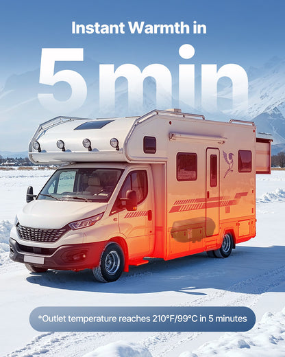 Diesel Heater, 12-24V 8KW Portable Diesel Air Heater with Remote Control and LCD Screen, Fast Heating Low Noise, 10 L Large Fuel Tank for Vehicles, Vans, RVs, Campers, and Trucks