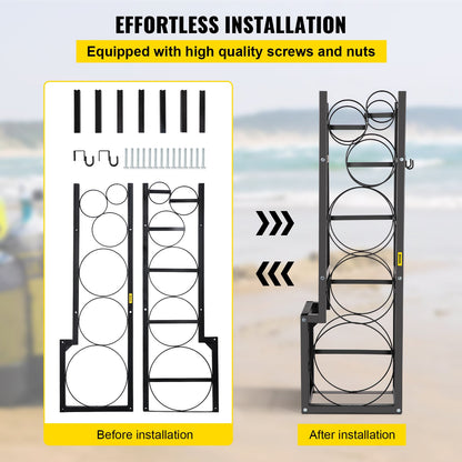 Kylmedelstankra med 1x50lb, 2x30lb och 3 små flaskor för cylindertank, 48,5x15x11 tum Kylmedelstankra, gasflaskställ och hållare för gas, syre och kvävelagring