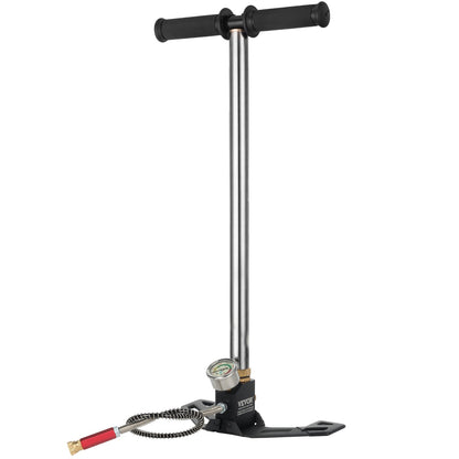 3-stegs handpump för stigbygel 4500 psi (0-30 MPa) luftgevärspump gevärspåfyllning stigbygelladdare PCP handpump luftgevär med högkvalitativt 301 rostfritt stål