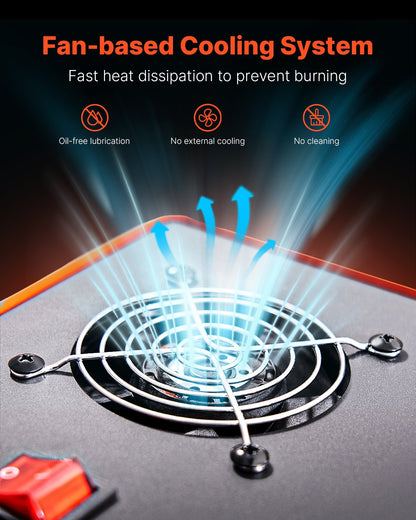 PCP Air Compressor, 4500PSI/30Mpa Portable PCP Airgun Compressor with Built-in Converter & Fan Cooling System, DC12V/AC230V Manual-Stop Air Rifle, Paintball and Scuba Tank Compressor Pump