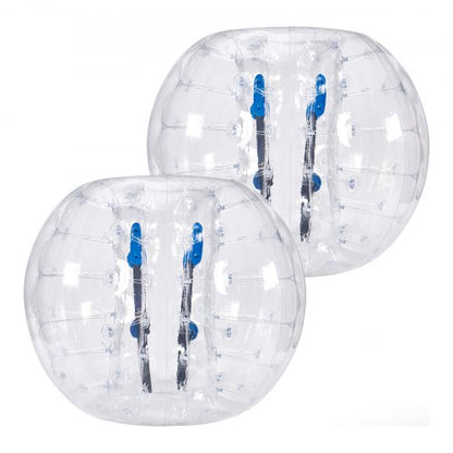 Uppblåsbara Bumper Balls 2-pack, 4FT/1.2M Body Sumo Zorb-bollar för tonåringar och vuxna, 0.8mm tjocka PVC-mänskliga hamsterbubbelbollar för utomhuslek, Bumper Bopper-leksaker för trädgård, gård, park