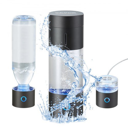 Hydrogen Water Bottle Generator, 230 ml/ 229.6 g Capacity Portable Hydrogen Water Maker, SPE Technology Hydrogen Rich Water Ionizer Machine with Nasal Inhalation Tube and Self-Cleaning