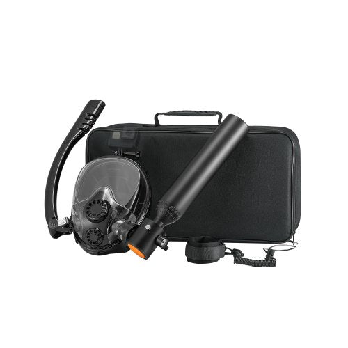 Scuba Tank, 0.5L Portable Scuba Diving Tank, Diving Oxygen Cylinder Supports 5-10 Minutes Underwater Breathing, 32.81 ft Diving Depth, Lung Tank Kit with Snorkel Mask for Underwater Exploration