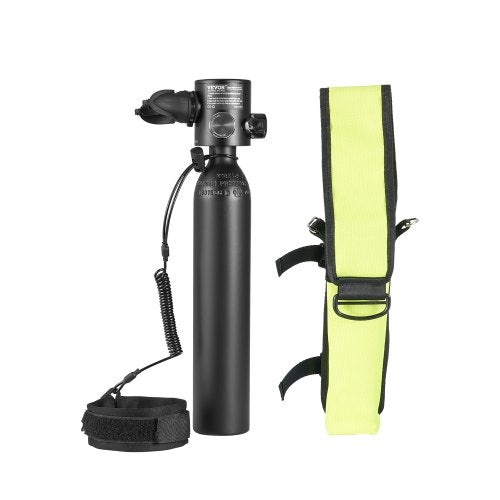Scuba Tank, 0.5L Portable Scuba Diving Tank, Diving Oxygen Cylinder Supports 5-10 Minutes Underwater Breathing, 98.43 feet Diving Depth, Lung Tank Kit for Underwater Exploration / Rescue