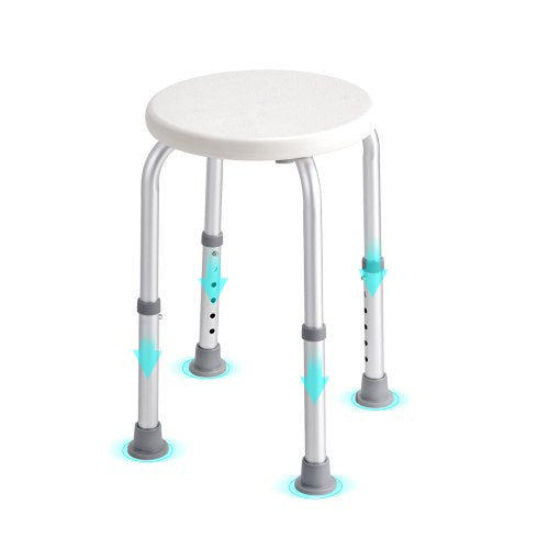 Shower Chair for Inside Shower, Adjustable Height Shower Stool, Non-Slip Bench Bathtub Seat Stool for Elderly Disabled Adults Handicap, 136.1 kg Capacity