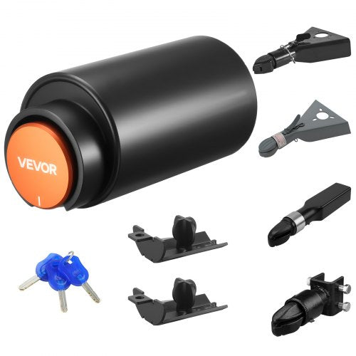 Släpvagnslås, passar 50,6 och 58,6 mm Bulldog släpvagnskopplingar, kraftigt dragkrokslås med 3 nycklar säkrar säkerhetskedjor, korrosionsbeständigt, stöldskyddande husvagnslås för husbil, släpvagn, båt