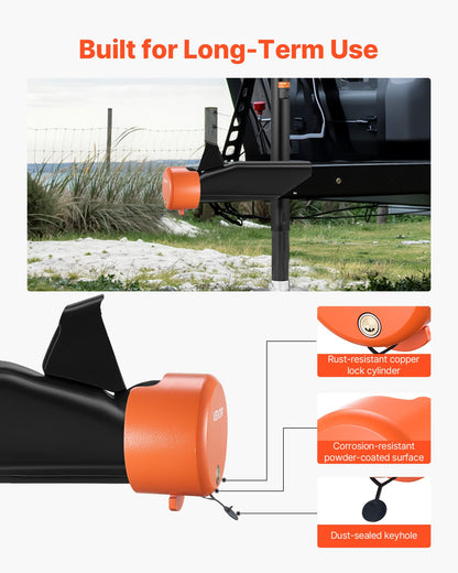 Trailer Lock, Fits 47.5, 50.6 & 58.6 mm Straight Tongue Ball Couplers, Heavy Duty Hitch Lock with 4 Keys Secures Security Chains, Anti-Theft RV Trailer Locks for RV, Trailer, Boat