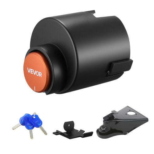 Släpvagnslås, passar 58,6 mm luftströmskopplingar, kraftigt dragkrokslås med 3 nycklar säkrar säkerhetskedjor, rostbeständigt, stöldskyddande släpvagnslås för husbil, släpvagn och båt