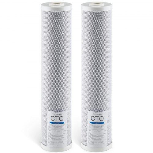 Ersättningsfilter för hela husets vattenfilter, 11 x 51 cm (4,5 x 20 tum) CTO-kolblock, ersättningsfilter för hela hemmets vattenfiltreringssystem, minskar klor, dålig smak, lukt, 2-pack