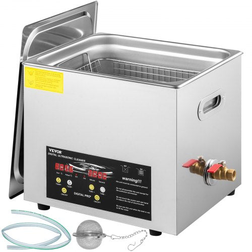 10L Upgraded Ultrasonic Cleaner (400W Heater,240W Ultrasonic) Professional Digital Lab Ultrasonic Cleaner with Heater Timer for Parts Instruments Cleaning