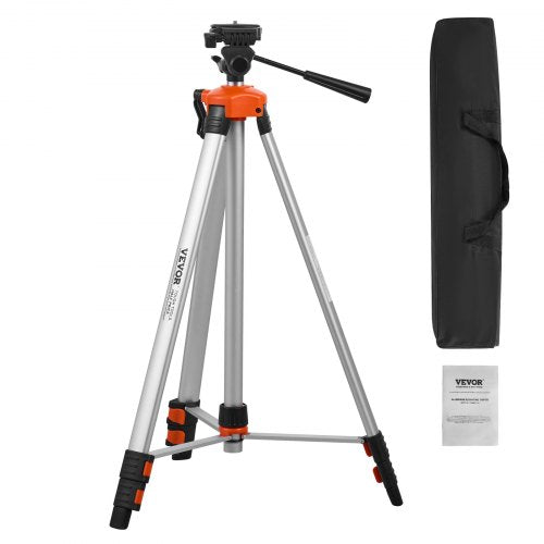 Laser Level Tripod, ¼ x 20 Thread Mount, 27.36-68.11 inch Height Adjustment with Integrated Level Bubble Lightweight Laser Scanner Stand, Retractable Legs Aluminum Tripod for Stable Measurement
