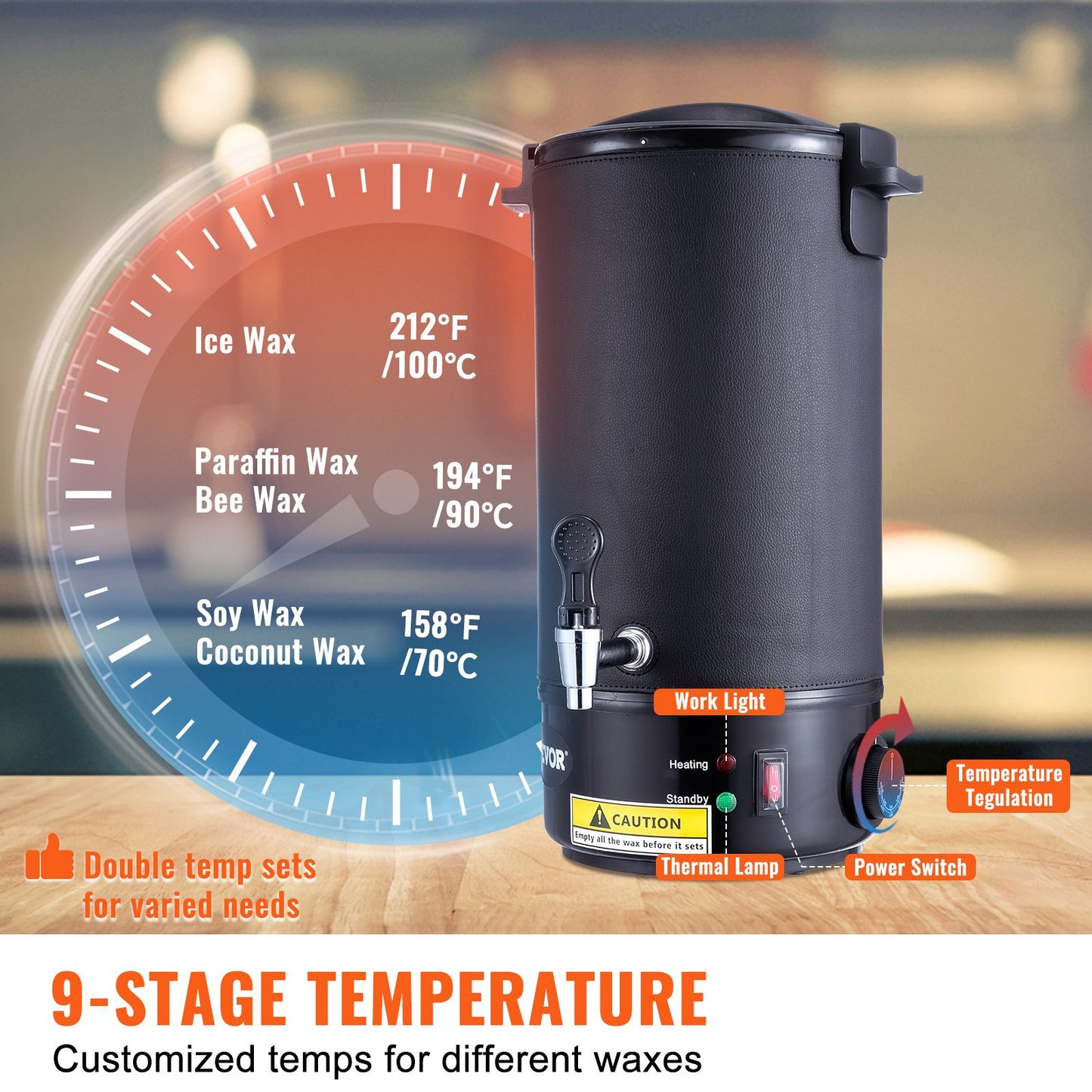 Wax Melter for Candle Making 10Liter Electric Pot Commercial or Home Use