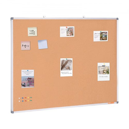 48"x36" Large Cork Board – Wall-Mounted Bulletin Board with Pin Board – Perfect for School, Home, Office
