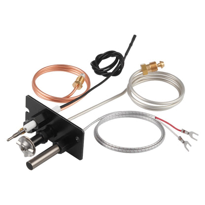 Gaspilotenhet, OE 69L17, 69L1701, 904405, J4117, 108084-02 Gaspilotmonteringssats för eldstad, utbyte av naturgaständning, kompatibel med Lennox-, Superior- och Astria-modeller, svart