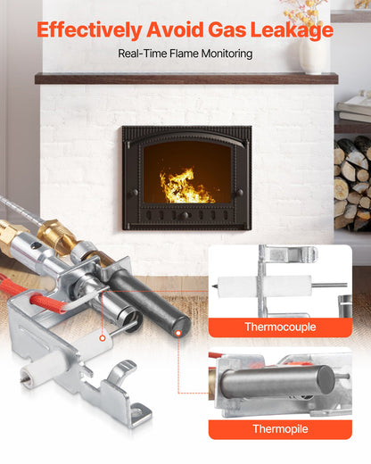 Gaspilotenhet, OE 14D0477, LPG8404, SRV14D0477 Eldstadsgaspilotenhetssats, LPG-tändningsbyte, kompatibel med Lexington Forge, Majestic, Martin, Monessen-modellerna