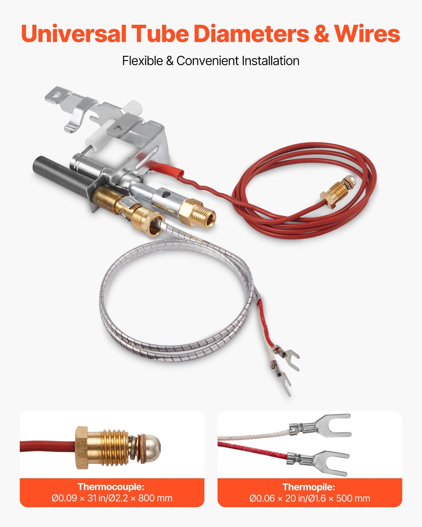 Gaspilotenhet, OE 14D0477, LPG8404, SRV14D0477 Eldstadsgaspilotenhetssats, LPG-tändningsbyte, kompatibel med Lexington Forge, Majestic, Martin, Monessen-modellerna