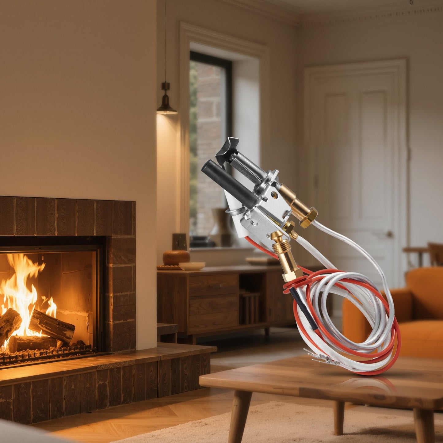 Gaspilotenhet, OE 446-512A, HSRV 446-512A, SRV 446-512A Monteringssats för gaspilot för eldstad, utbyte av naturgaständning, kompatibel med Heat &amp; Glo, Heatilator, Lennox, Regency-modeller