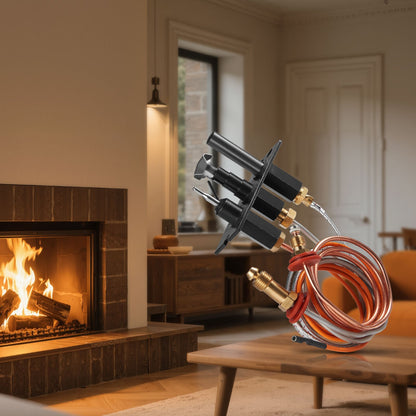 Gaspilotenhet, OE 485-510A, 4021-736, 2103-010 Eldstadsgaspilotenhetssats, utbyte mot naturgaständning, kompatibel med Quadra-Fire, Heat &amp; Glo, värmeelementmodeller, svart