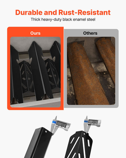 Flavorizer Bars and Heat Deflectors, 44cm Grill Replacement Part, for Weber Genesis ll 310 315 335 340, E/S 325s, ES/SX 325s, E/S 335, EX/SX/EPX-335 Grills, Porcelain-enameled Steel, 8 Pack