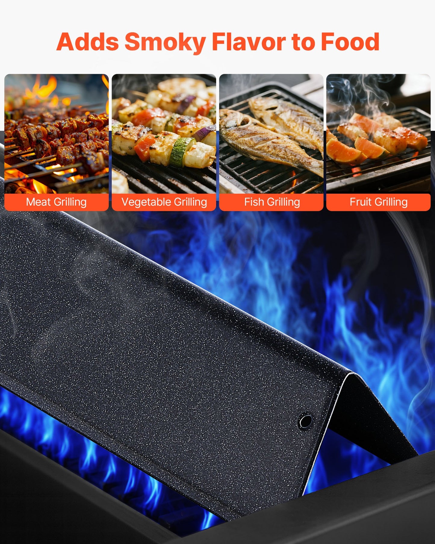 Flavorizer Bars, 39cm Grill Replacement Part, for Weber Spirit I & II 200 Series Grills, Including Spirit ll E-210, ll E-220, ll S-210, E-210, S-210, Porcelain-enameled Steel Heat Plate, 3 Pack