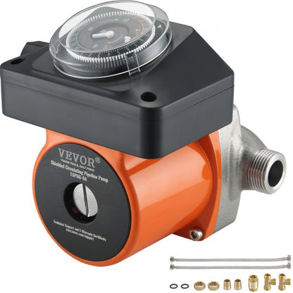 Varmvattencirkulationspump Cirkulationspump DN20 Inlopp/utlopp DN15 Adapter