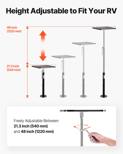 RV Slide Out Support Jack, 2 PCS Camper Slide-Out Leveling Jack, Powder-Coated Steel Support Jacks for RV, Camper, Travel Trailer, Supports Up to 453.59kg, Adjustable from 541.02 to 48 1219.2mm